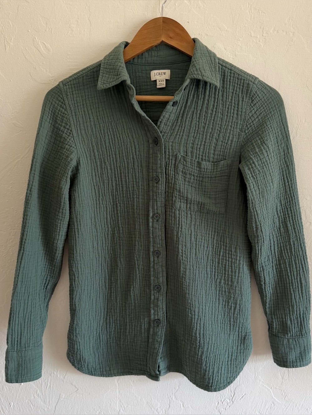 J. Crew Double-Gauze Button-Down Shirt Size XXS - Picture 3 of 11